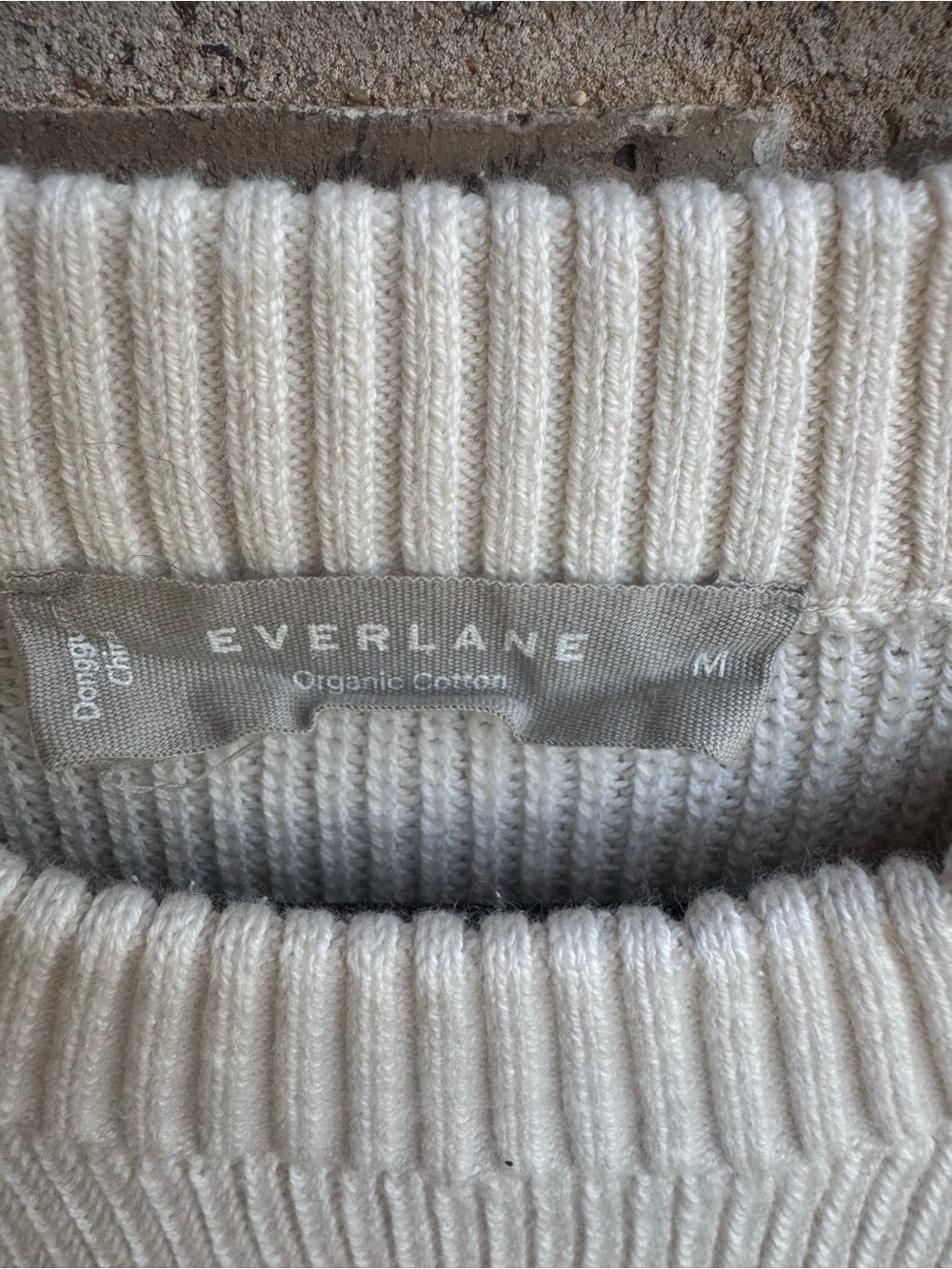 Everlane THE COTTON SUMMER SWEATER TANK Size M Black striped - Picture 4 of 11